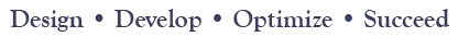 design - develop - optimize - succeed